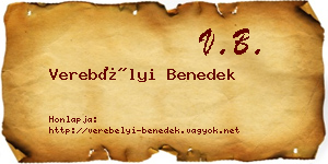 Verebélyi Benedek névjegykártya